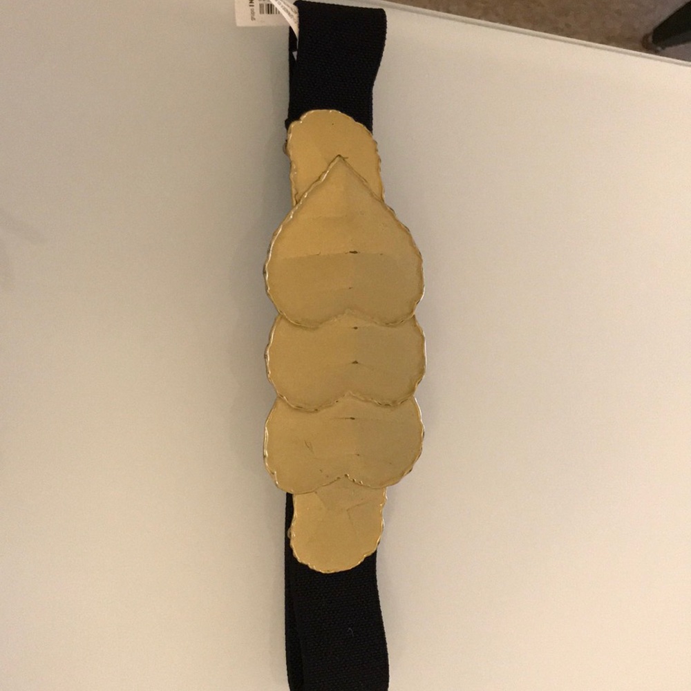 Zara black and gold belt